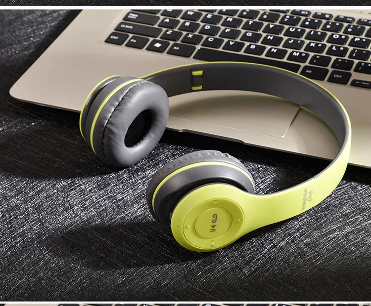 Foldable P47 Wireless Bluetooth 50 Headphones HIFI Stereo Bass Earphones for Music Gaming Kids Girls Smartphone Audio Device