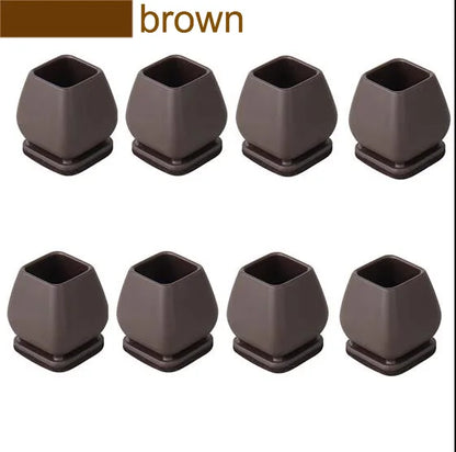 8PCS Protectores para Patas de Silla con Fieltro Grueso – Fundas de Silicona Antideslizantes para Muebles