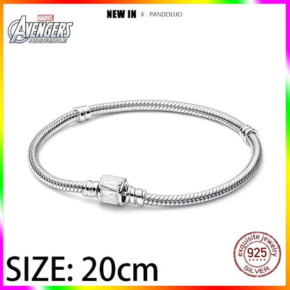 Charm Marvel Disney en Plata 925 – Abalorios Captain America, Wolverine y Deadpool para Pulsera Original Mujer