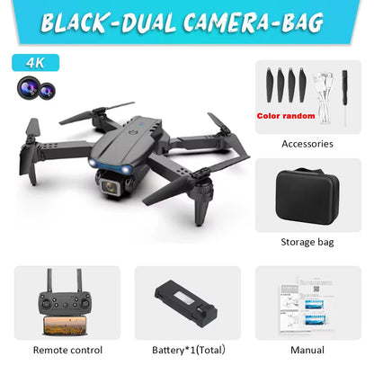 KBDFA E99Pro Drone Profesional 8K HD – Dron Plegable con Cámara Dual, FPV WiFi, Control Remoto y Fotografía Aérea