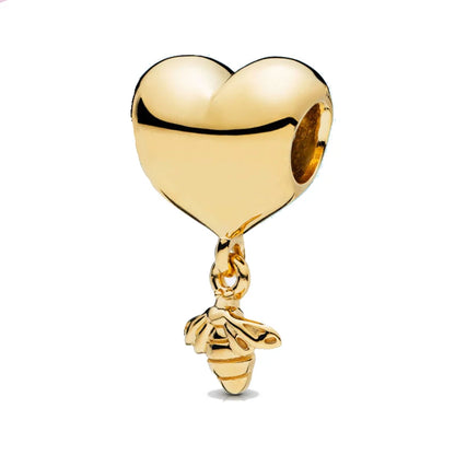 Charm Abalorios Dorados y Rosados para Pulseras Originales Mujer