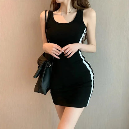 Vestido Mujer Verano Casual Sexy | Vestido Ajustado Sin Mangas Tirantes Finos Slim Stretch