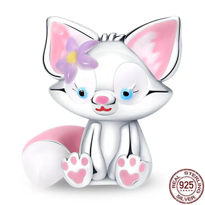 Charm animal mascota en plata 925 – Abalorio elegante para pulsera o collar tipo Pandora, joyería personalizada mujer