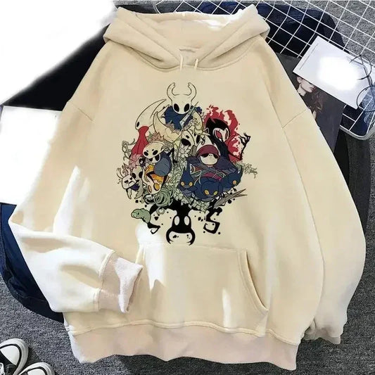 Hoodie Hollow Knight 2025 – Sudadera Ulzzang Corea Estilo Grunge Y2K Unisex con Estampado Streetwear