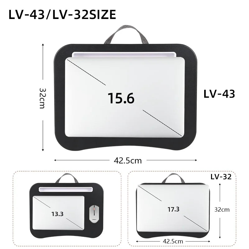 Mesa Multifuncional para Laptop MUMUCC – Bandeja Plegable con Cojín y Superficie Dura para Mouse
