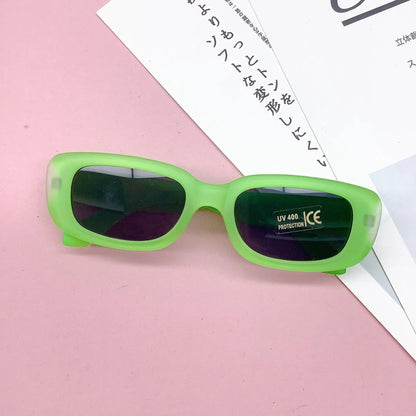 Gafas de Sol Rectangulares Vintage para Niños | Protección UV400 Niño Niña Moda Infantil
