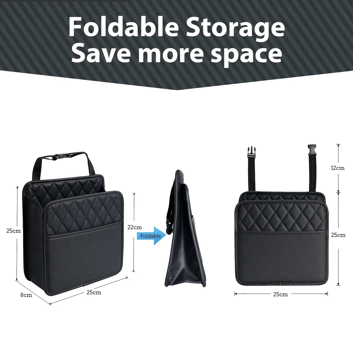 Organizador de Asiento Trasero para Coche | Caja de Almacenamiento Impermeable con Bolsillo para Teléfono y Accesorios