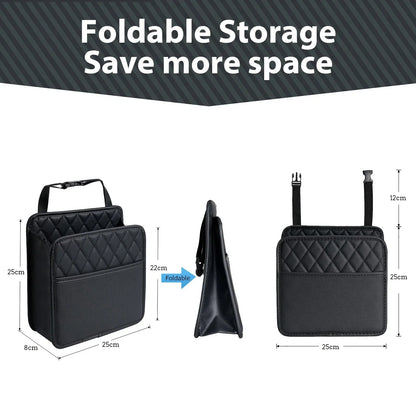 Organizador de Asiento Trasero para Coche | Caja de Almacenamiento Impermeable con Bolsillo para Teléfono y Accesorios