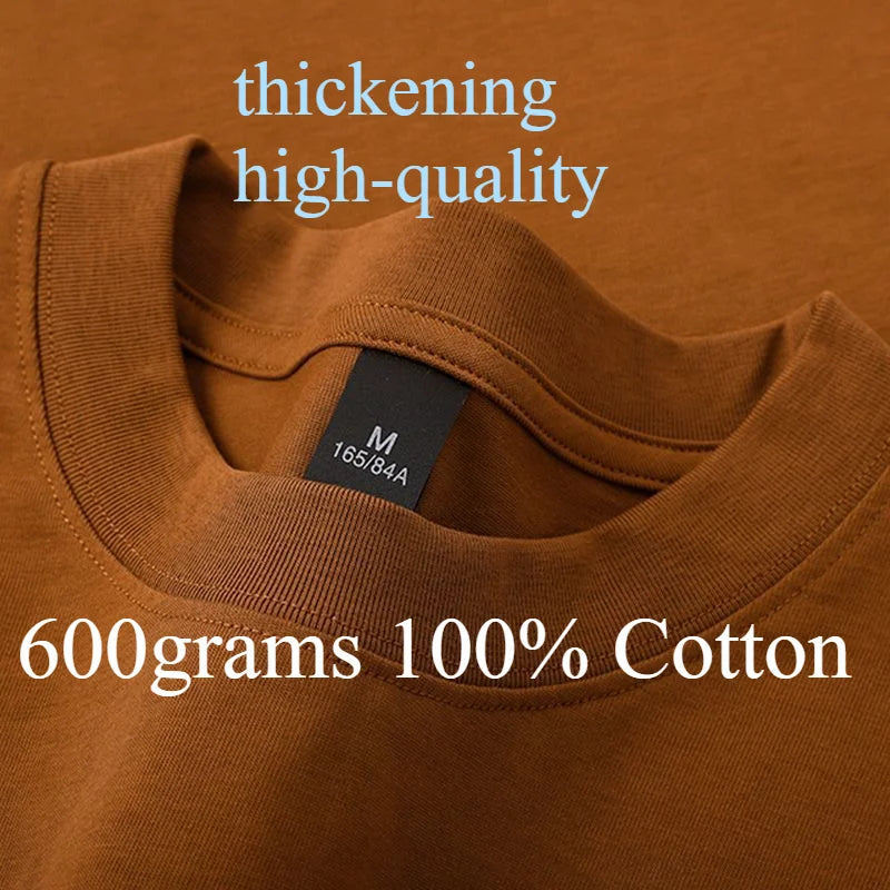 Camiseta Oversize Heavyweight 600g | T-Shirt Unisex 100% Algodón Premium Verano