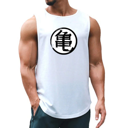Tank Top Anime Japonés para Hombre – Camiseta Sin Mangas de Gym, Fitness y Bodybuilding, Secado Rápido y Estilo Muscle
