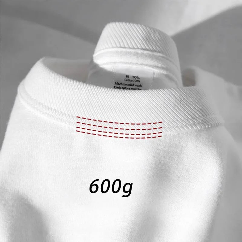 Camiseta Oversize Heavyweight 600g | T-Shirt Unisex 100% Algodón Premium Verano