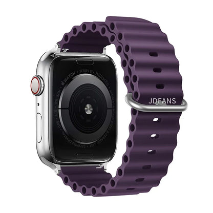 Correa Ocean Band Compatible con Apple Watch | Pulsera Deportiva Ajustable 49mm 45mm 44mm 41mm 40mm Series SE 3 6 7 8 9 10 Ultra