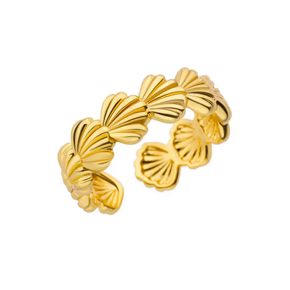 Anillos Clásicos de Acero Inoxidable 316L para Mujer - Color Dorado de Lujo Antialérgico y Duradero