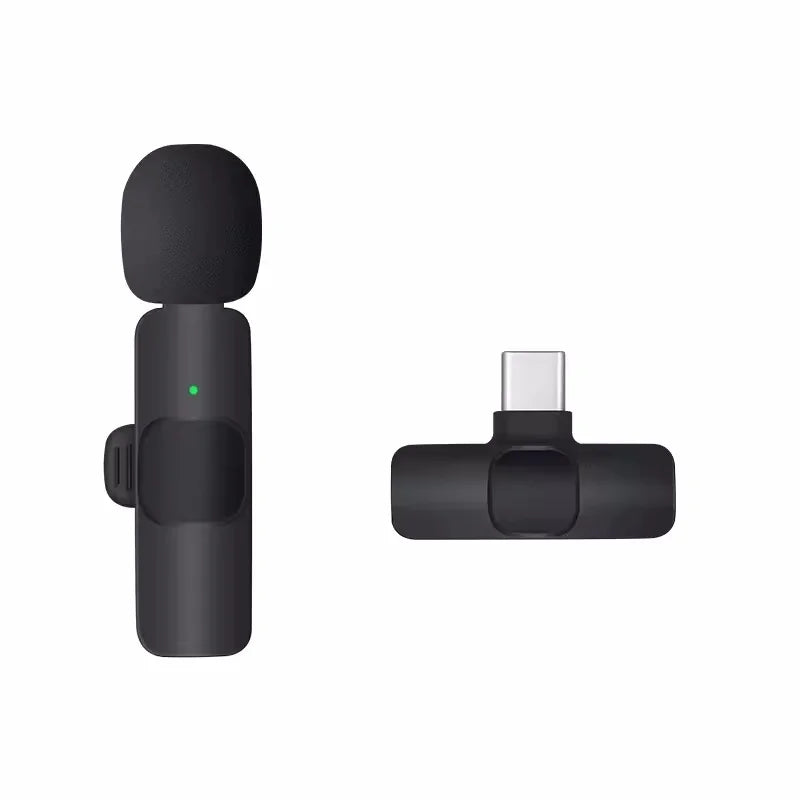 Basix Micrófono Lavalier Inalámbrico 2.4G | Mini Micrófono Portátil para iPhone, Android, Grabación, Streaming y Entrevistas