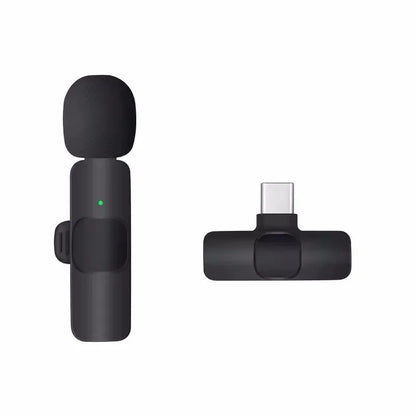 Basix Micrófono Lavalier Inalámbrico 2.4G | Mini Micrófono Portátil para iPhone, Android, Grabación, Streaming y Entrevistas