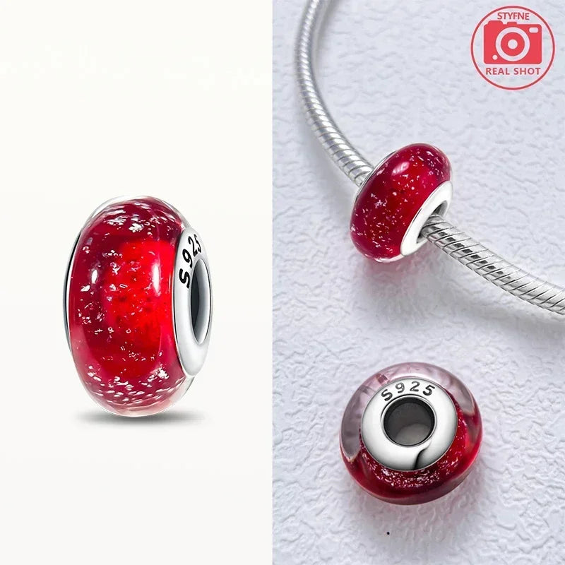 Cuenta Murano en Plata 925 | Beads de Vidrio de Colores para Pulsera Pandora Original