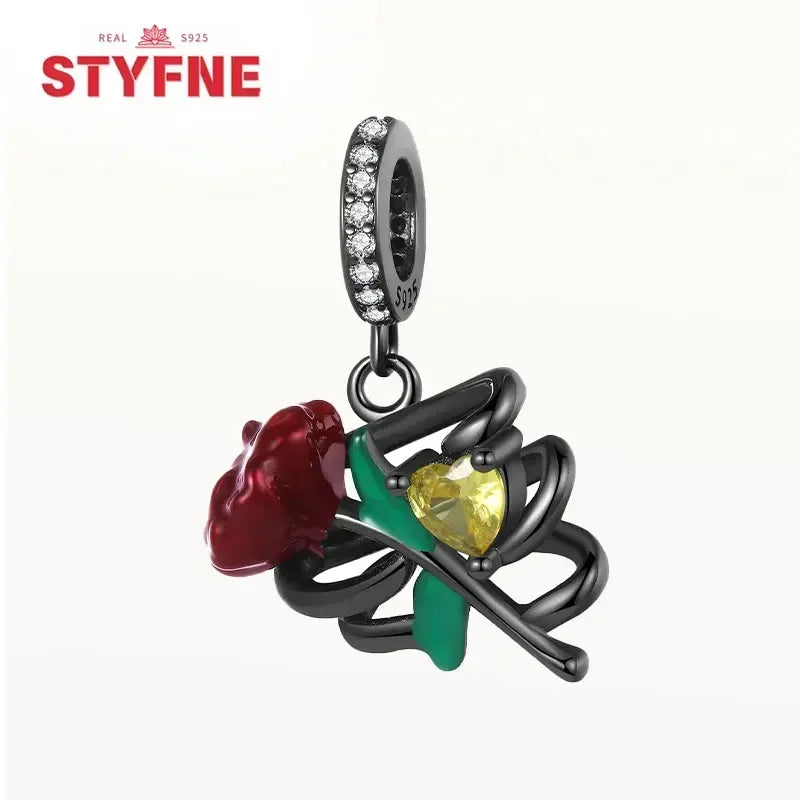 Charm Gato Negro de Plata 925 | Dije para Pulseras Pandora Mujer Joyería Fina