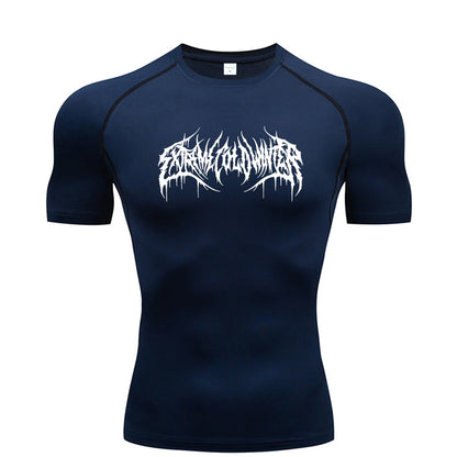 Camiseta Compresiva de Manga Corta para Hombre – Fitness, Gym, Running y Bodybuilding, Secado Rápido, Workout T-Shirt S-3XL