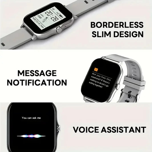 LAXASFIT Smartwatch 2025 – Reloj inteligente con llamadas Bluetooth, pantalla táctil completa y monitor de salud
