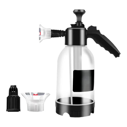Pulverizador de Espuma Transparente 2L | Manual a Presión para Lavado de Autos y Limpieza