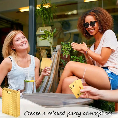 Baraja de Cartas Impermeables Negro y Dorado – Naipes de Lujo para Juegos y Regalos