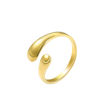 Anillo de Acero Inoxidable para Mujer | Diseño Simple y Elegante | Color Oro | Joyería de Alta Calidad para Boda o Fiesta