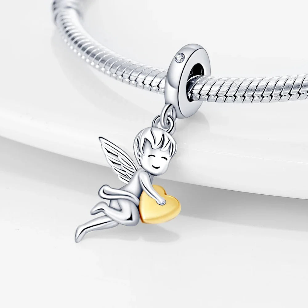 Cadena de Seguridad Ángel Guardián con Cruz Plata 925 | Compatible Pandora Original