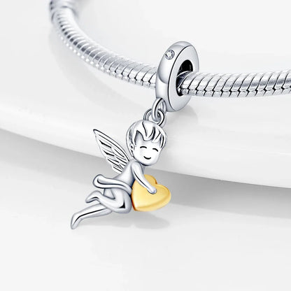 Cadena de Seguridad Ángel Guardián con Cruz Plata 925 | Compatible Pandora Original