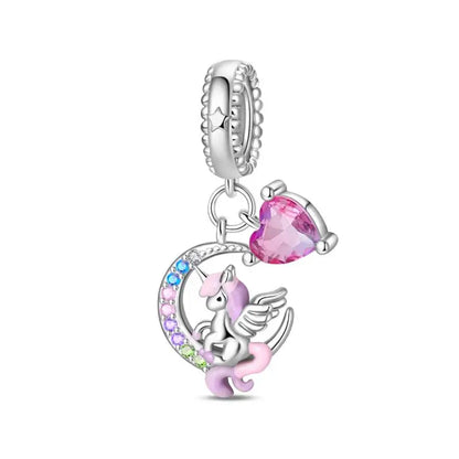 Charm Espejo Mágico Princesa Ángel Rosa en Plata 925 – Beads Compatibles Pandora Mujer Joyería DIY