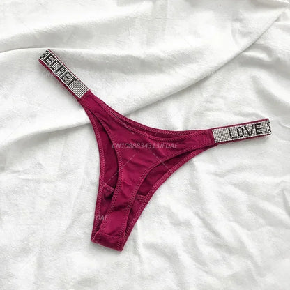 Tanga Mujer 2025 | Lencería Sexy con Rhinestones y Push-Up