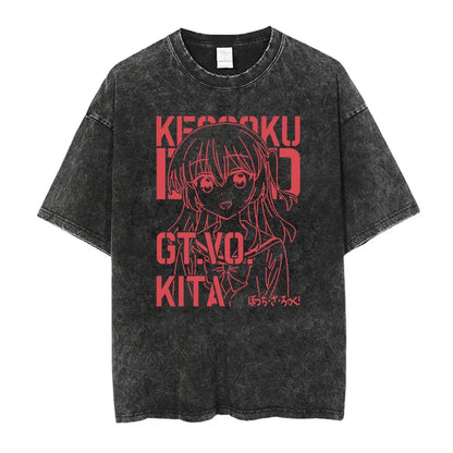Camiseta Oversized Bocchi Club | Anime Bocchi The Rock Hombre | Algodón Estampada Creativa