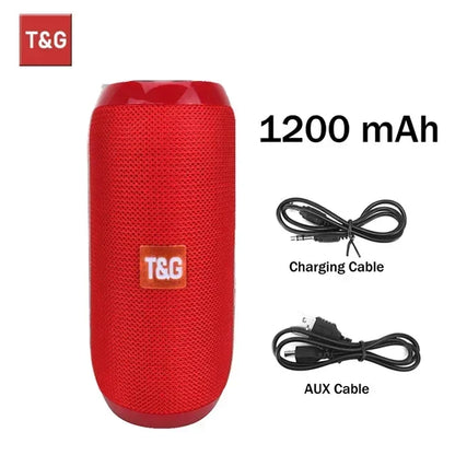 T&G TG117 Altavoz Bluetooth Portátil – Parlante Inalámbrico IPX5, Batería 10H, Manos Libres, FM, USB, TF Card
