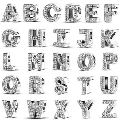 Charm Letras A-Z en Plata 925 – Abalorios DIY para Pulseras Originales Mujer