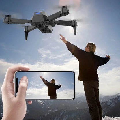 Drone Profesional E88 con Cámara HD 4K – Gran Angular, WiFi FPV, Altura Estable y Diseño Plegable RC