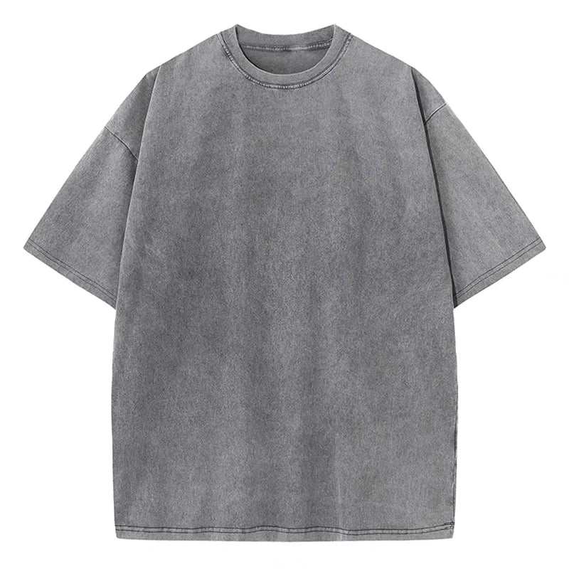 Camiseta Unisex 2025 | Estilo Americano Retro Oversize con Acabado Lavado