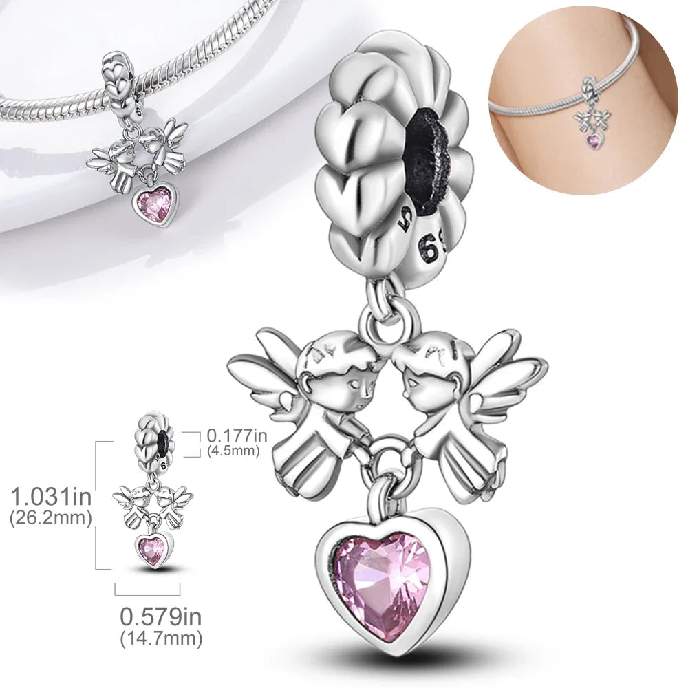 Cadena de Seguridad Ángel Guardián con Cruz Plata 925 | Compatible Pandora Original