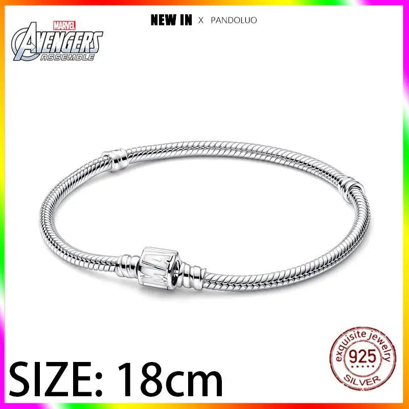 Charm Marvel Disney en Plata 925 – Abalorios Captain America, Wolverine y Deadpool para Pulsera Original Mujer