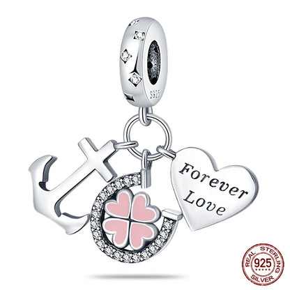 100% 925 Sterling Silver Creative Blue Luminous Firefly Charms Pendants Fit Qikaola 925 Original Bracelets DIY Birthday Jewelry