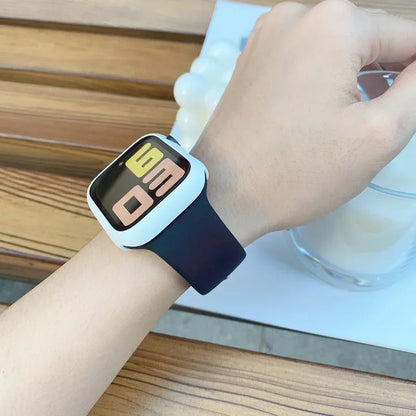 Correa de silicona para Apple Watch – Compatible Ultra 2, Series 9-3, SE (38mm-49mm)