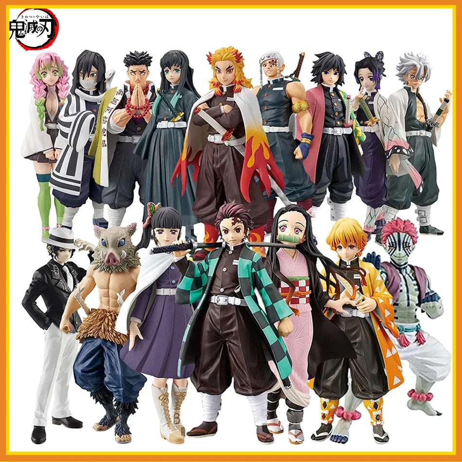 Hot Anime Demon Slayer Kimetsu no Yaiba Figure Kamado Tanjirou Action Figure Agatsuma Zenitsu Nezuko Warrior PVC Model Toys