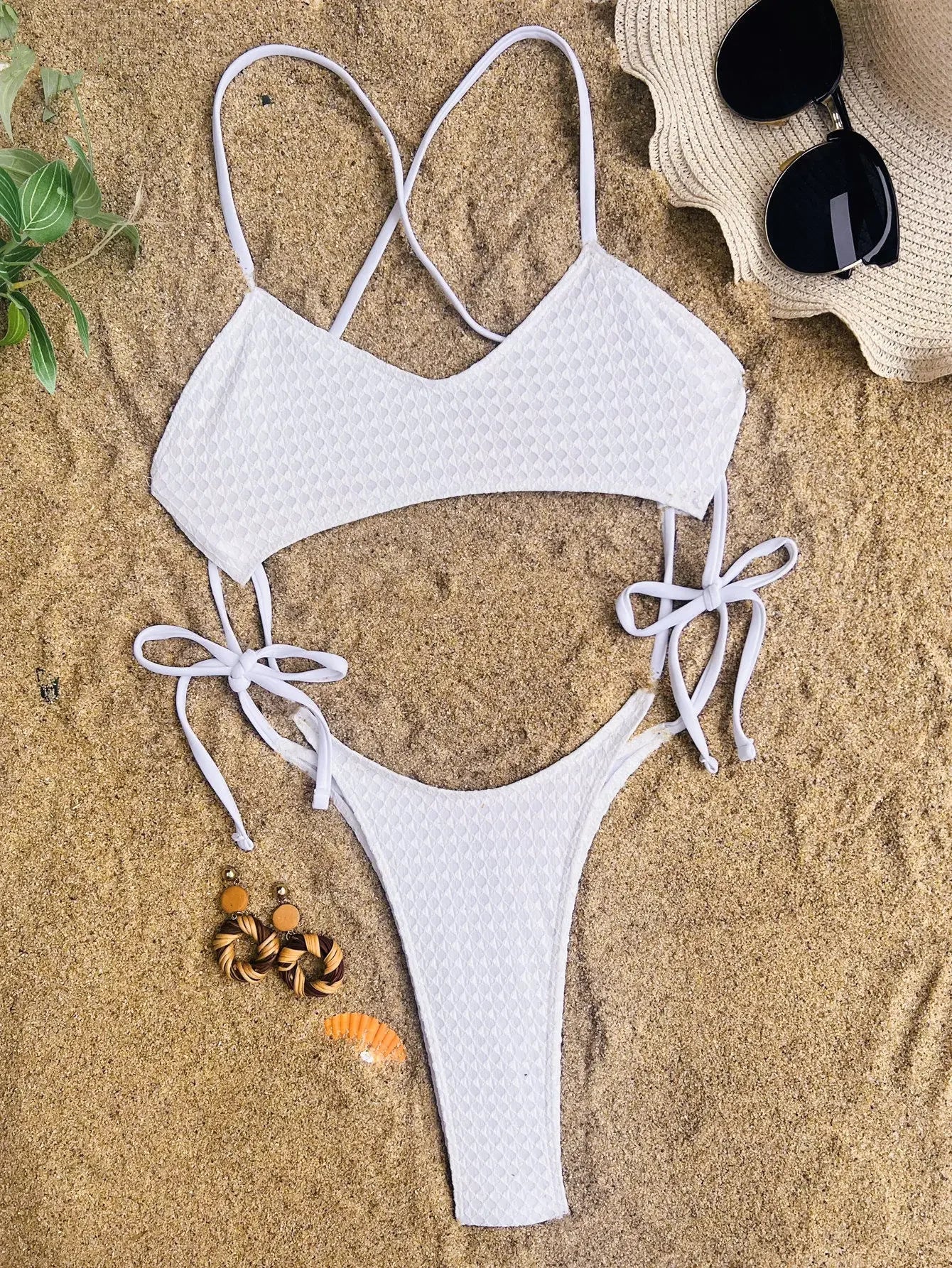 Traje de Baño Entero Mujer | Hollow Tie Halter Backless Playa