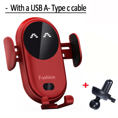 Soporte Cargador Inalámbrico 30W para Auto | Montaje en Ventila de Aire | Carga Rápida Inteligente