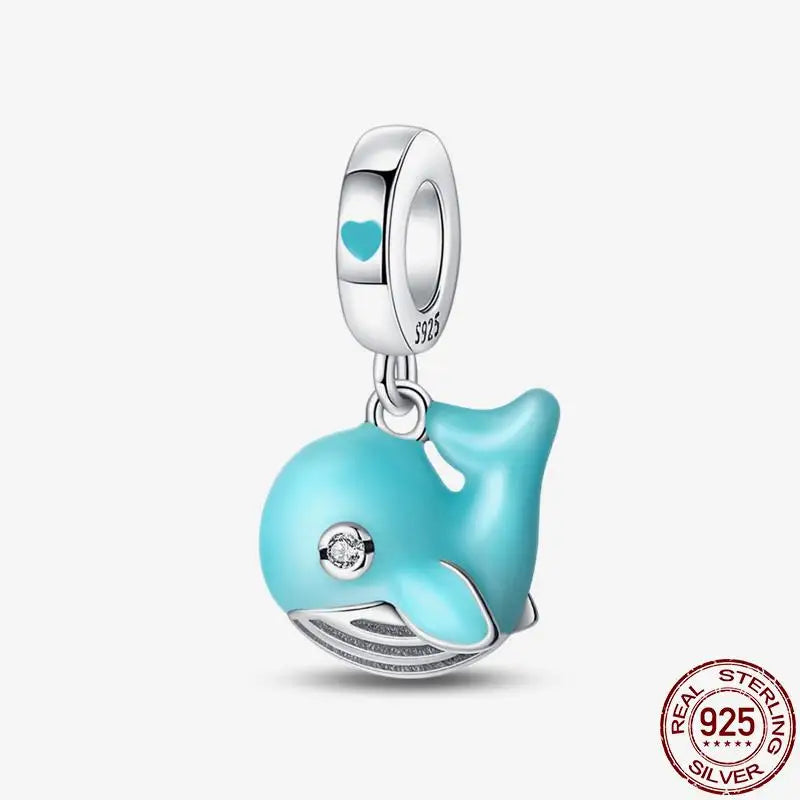 Charm camaleón y luciérnaga que brilla en la oscuridad – Plata 925 para pulsera tipo Pandora, joyería DIY única