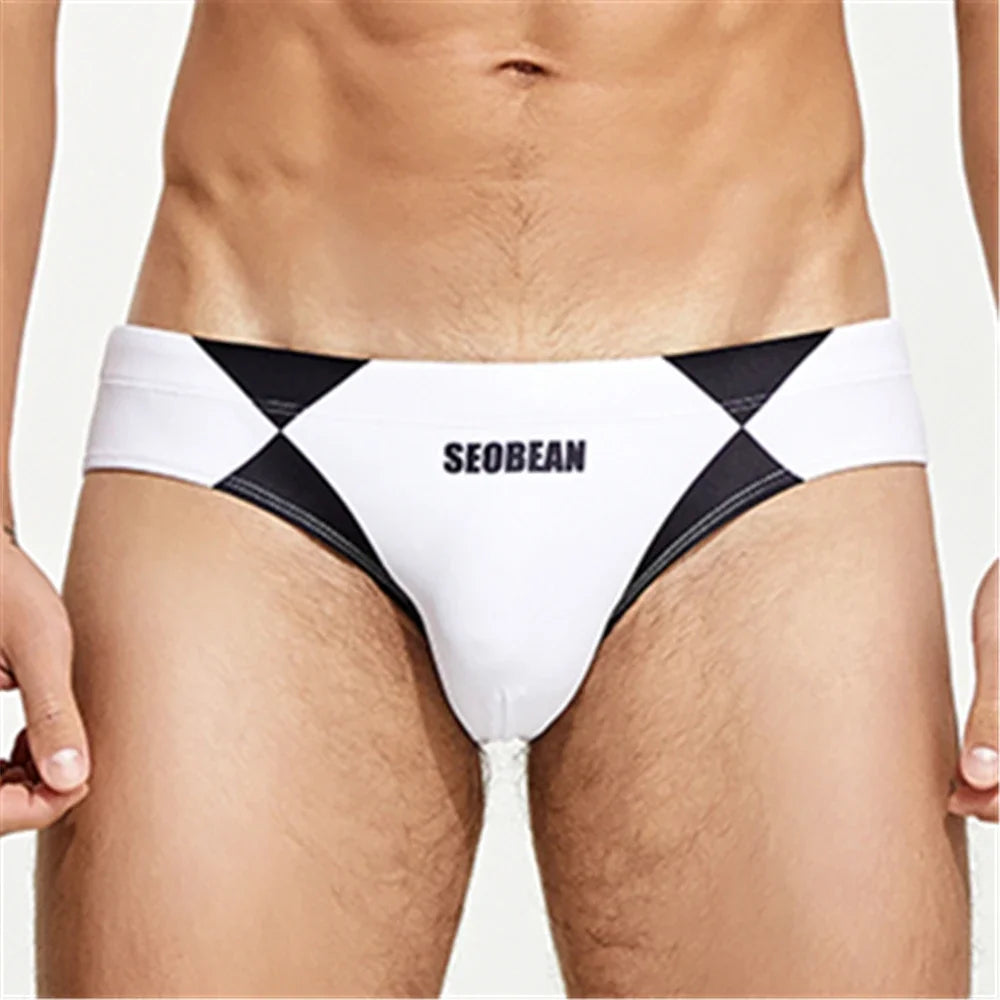 Pantaloneta de Baño para Hombre – Bóxer Sexy de Cintura Baja en Nylon, Secado Rápido para Playa, Natación y Surf