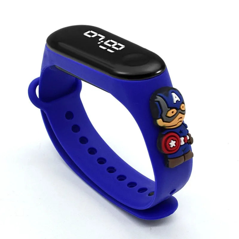 Reloj Infantil Marvel para Niños – Reloj Digital LED Impermeable con Diseño de Superhéroes