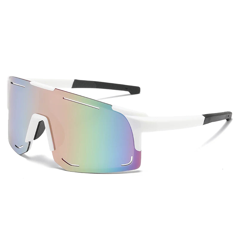 Gafas Deportivas Wrap Around | Unisex One Piece Oversized UV400 para Ciclismo, Pesca y Esquí
