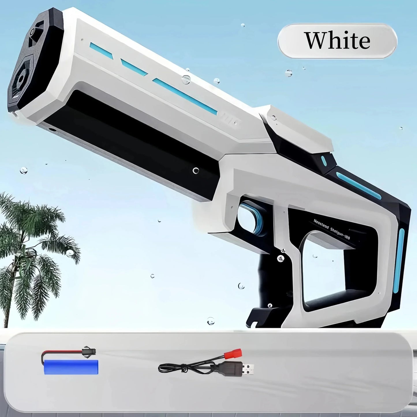 Pistola de Agua Eléctrica Automática | Recargable con Absorción de Agua Rápida | Juguete para Playa y Piscina Adultos y Niños