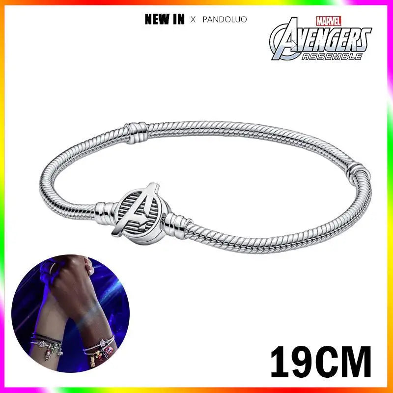 Charm Marvel Disney en Plata 925 – Abalorios Captain America, Wolverine y Deadpool para Pulsera Original Mujer