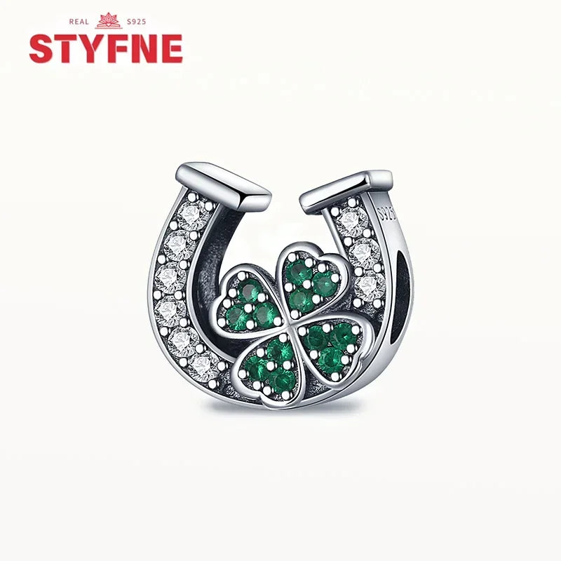 Charm Trébol de Cuatro Hojas en Plata 925 – Abalorios Suerte para Pulseras Originales Mujer