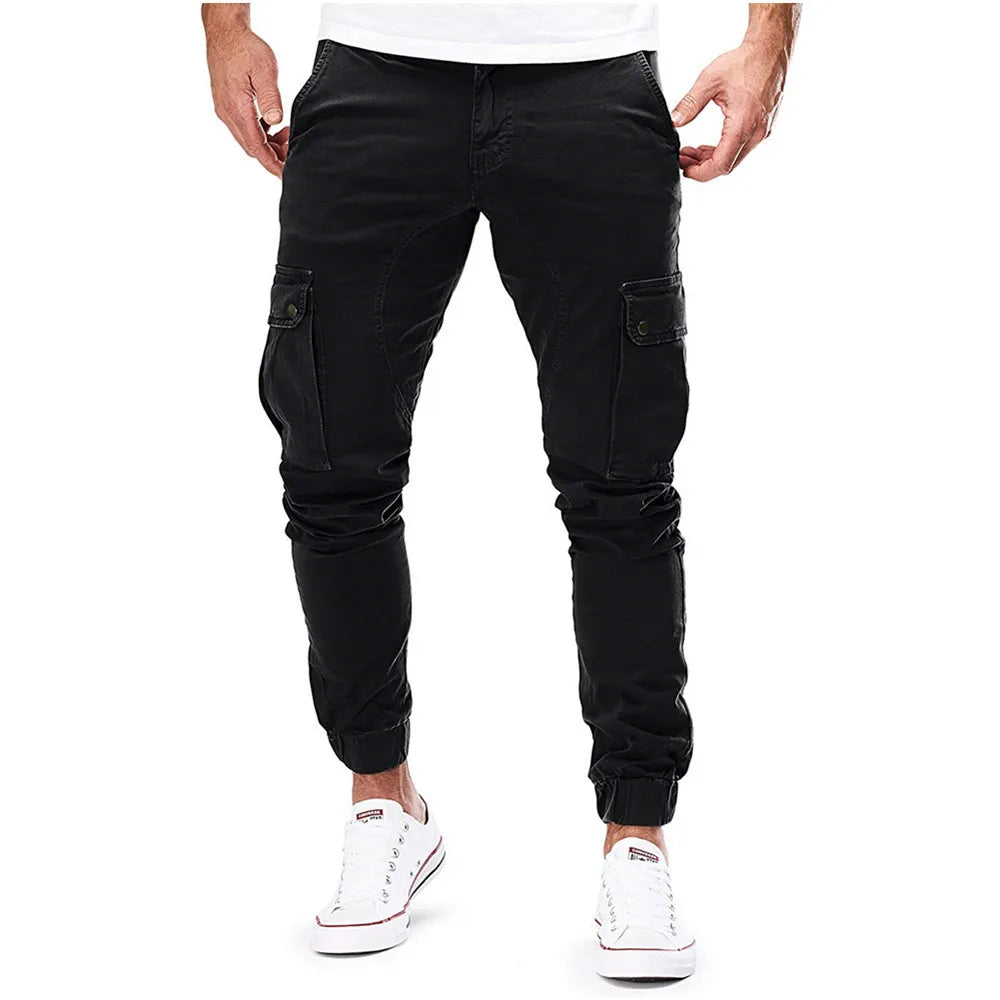 Pantalones Jogger de Moda para Hombre – Streetwear 2025, Cargo, Multi-Bolsillos, Casual, Fitness y Gym